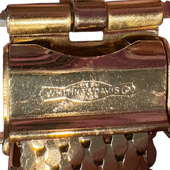 Whiting & Davis Vintage Skinny Gold Mesh Belt - Picture 5 of 7